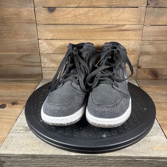 Nike Air Jordan 1 Mid SE Youth Size 5Y Black Racer Blue Lace Up Athletic Sneaker - Picture 2 of 10